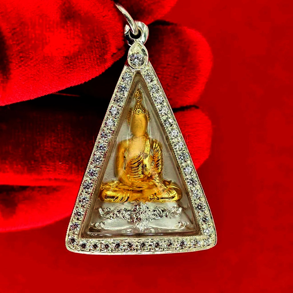 ✨ The Queen of Thai Amulets: Phra Nang Phaya Luang Pu Kee Wat Wang Daeng Authentic Sacred Talisman in Custom Diamond Silver 92.5% Waterproof Case for Wealth, Ultimate Protection, and Universal Favor