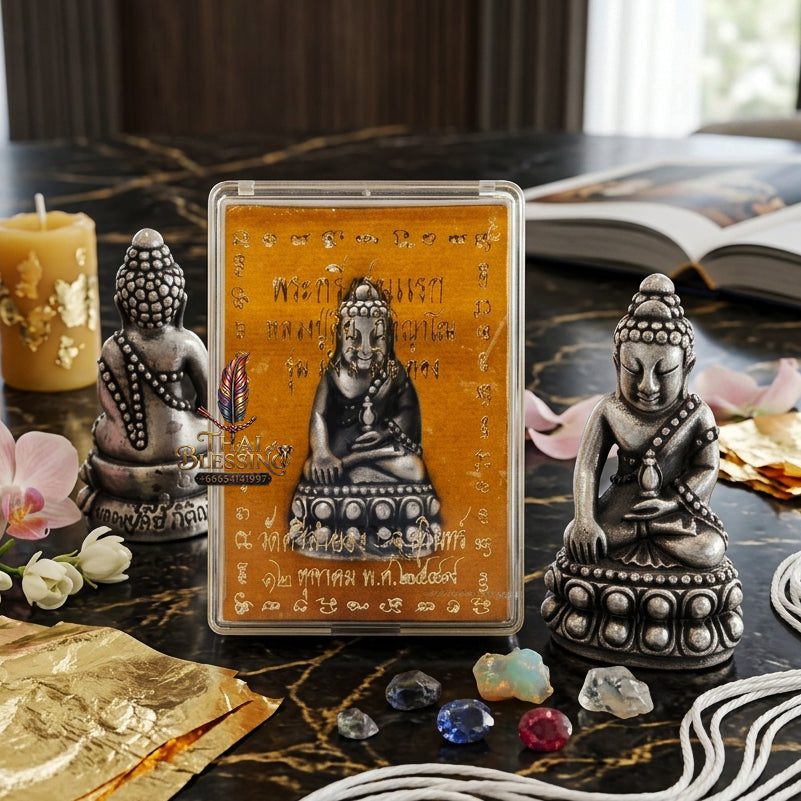 ✨ [The Radiant Master of Wealth & Infinite Fortune] Sacred Phra Kring "Phet Surin" (Diamond of Surin) – "Mang Mee Ngern Thong" (Abundant Wealth) Edition – Master-Blessed by Luang Pu Key, Wat Si Lamyong (2006)