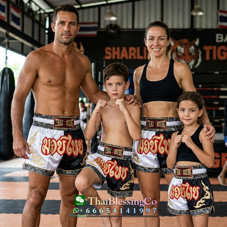 🥊 The Radiant Striker: Twotone Signature Muay Thai Shorts – Premium Vibrant Dual-Color Series, Ultra-Comfortable Stylish Boxing Trunks, Handcrafted High-Precision Export Grade for Adults and Kids (Black and white Muay Thai shorts)