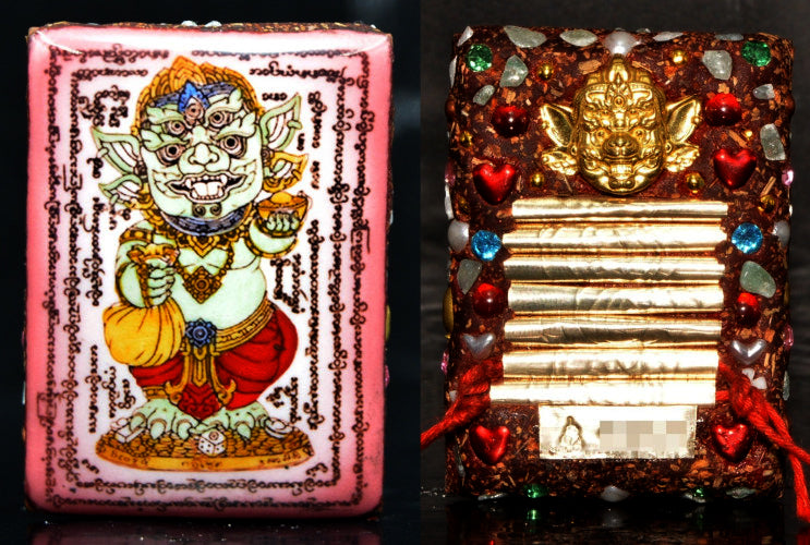 💖 The Rose of Riches: Phaya Sihuhata "Overflowing Wealth" Locket (Pink Charm Edition) - Kruba Khamfan 2026