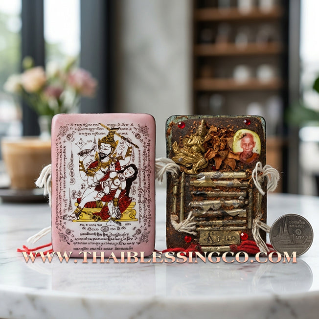 ✨ 🌸 The Rosy Aura of Affection: Sacred 'Petch Payatorn' Pink-Aura Locket by Luang Pu In (2014 Classic) – The Ultimate Talisman for Heart-Binding Charm, Relationship Harmony, and Radiant Metta 🌸 ✨