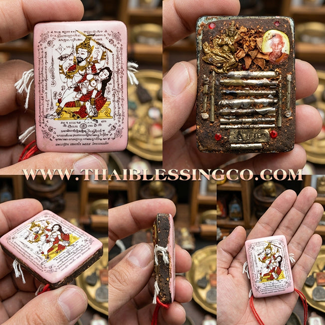 ✨ 🌸 The Rosy Aura of Affection: Sacred 'Petch Payatorn' Pink-Aura Locket by Luang Pu In (2014 Classic) – The Ultimate Talisman for Heart-Binding Charm, Relationship Harmony, and Radiant Metta 🌸 ✨