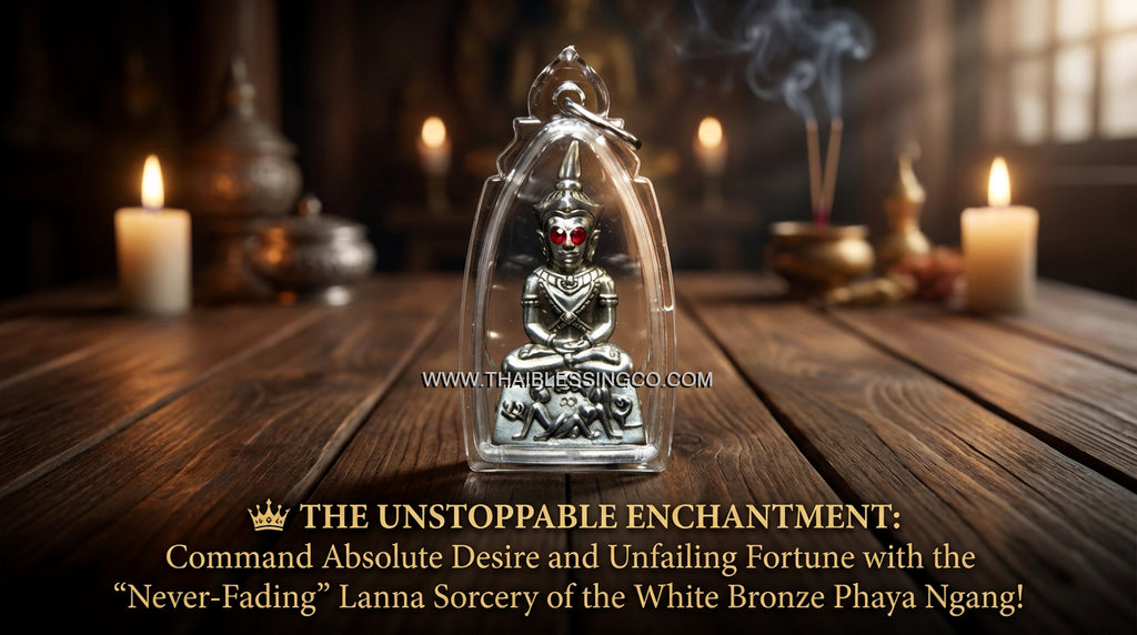 ✨ The Royal Lanna Phaya Ngang Pathamang Lokee: Authentic Arjan Nan Sit "Polished White Bronze" Edition for Absolute Seduction