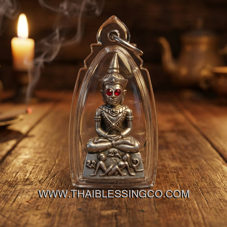 ✨ The Royal Lanna Phaya Ngang Pathamang Lokee: Authentic Arjan Nan Sit "Polished White Bronze" Edition for Absolute Seduction