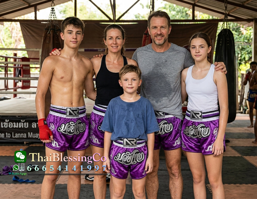 🥊 The Royal Striker: Authentic High-Quality Thailand Muay Thai Shorts – Premium Heavyweight Satin Boxing Trunks, Handcrafted Professional Grade for Adults and Kids, Stylish Performance Combat Wear Blue and black Muay Thai shorts