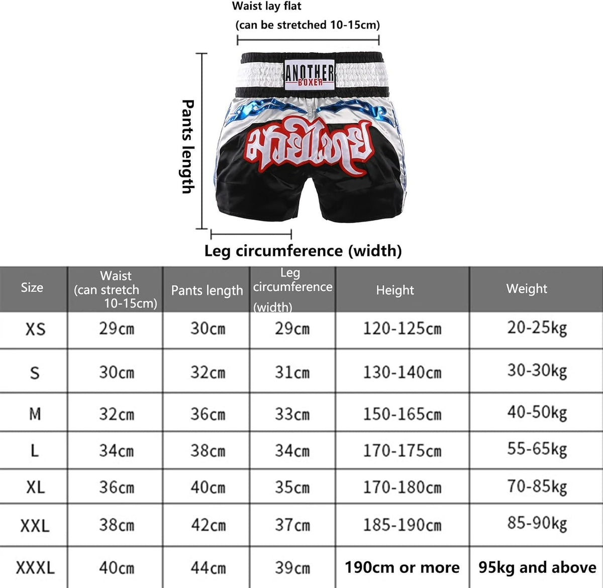 🥊 The Royal Striker: Authentic High-Quality Thailand Muay Thai Shorts – Premium Heavyweight Satin Boxing Trunks, Handcrafted Professional Grade for Adults and Kids, Stylish Performance Combat Wear Blue and black Muay Thai shorts