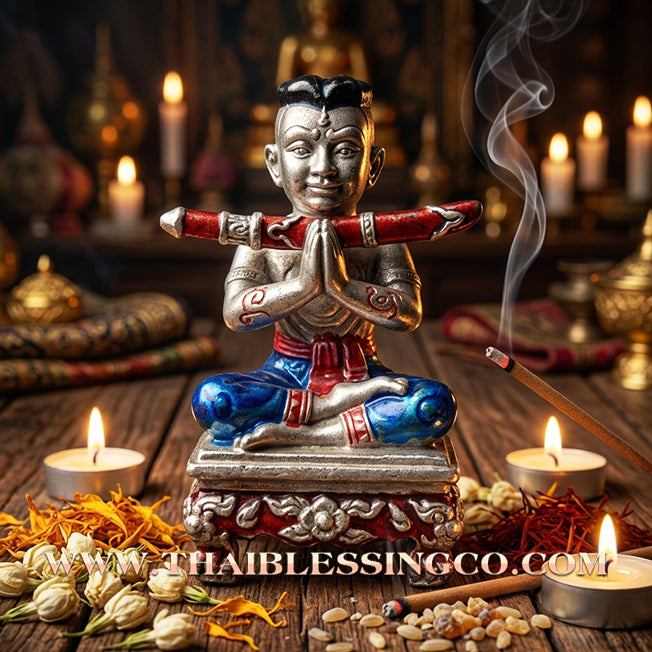 ✨ 🎭 The Silver Radiance Sacred 'Na Na Thong' Khun Phaen by Achan Subin (20242025 Masterpiece) – The Ultimate Fusion of High-Artistry, Royal Charisma, and Golden Mercy 🎭 ✨