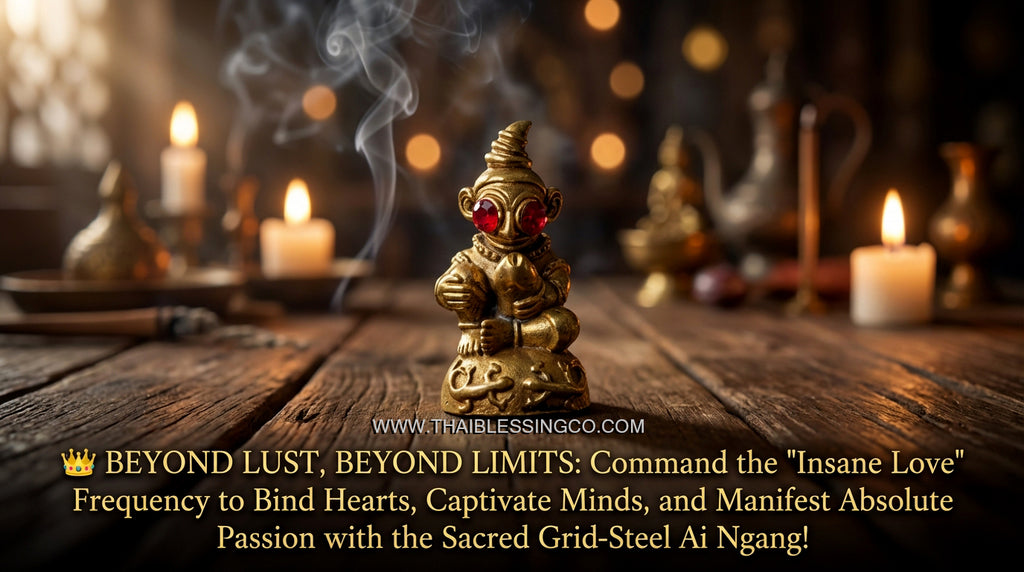 ✨ The Sovereign "Ai Ngang Khlang Rak" Absolute Passion-Master: Authentic Arjan Ton "Sacred Grid-Steel" Edition Infused with Mystic Slag, Brass Takrut, and Forbidden Occult Powders for Unstoppable Seduction and Desire Manifestation