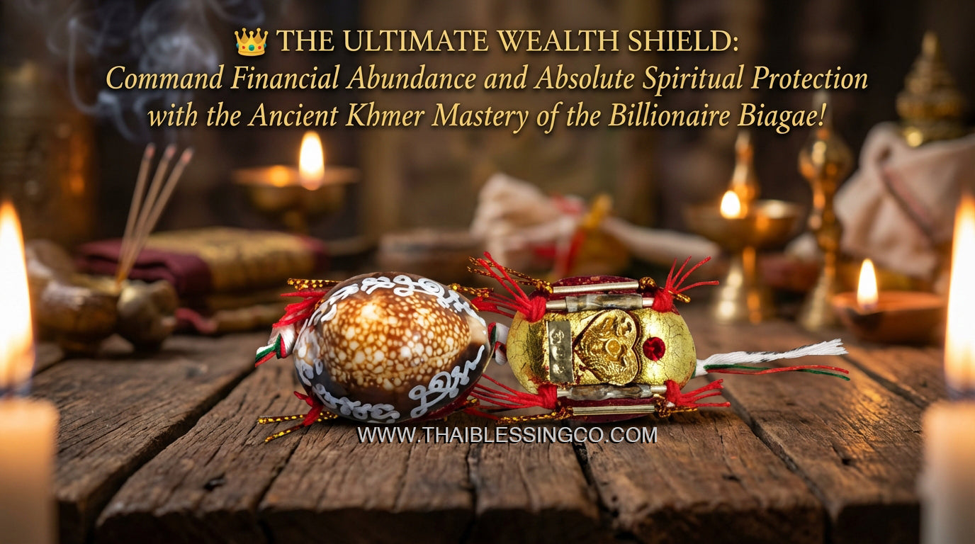 ✨ The Sovereign Billionaire Biagae: Authentic Luang Pu In "Kod Sethi" Sacred Cowrie Talisman for Infinite Wealth, Absolute Protection, and Supreme Charisma Manifestation