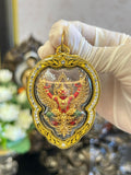 ✨ The Sovereign Commander: "Phaya Wentai" Royal Garuda – Sacred Golden Bronze with Custom Ornate Shield for Supreme Authority, Wealth & Elite Protection