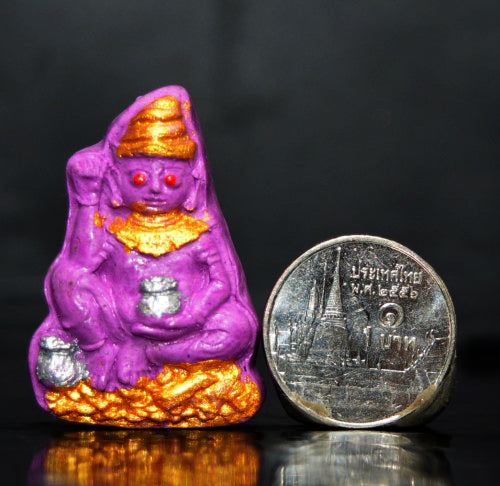 ✨ The Sovereign Phor Ngur "Nuea Duang" Destiny-Master: Authentic Phra Arjan Pom Khmer-Lanna Sacred Purple Charm Talisman Infused with Primordial Attraction Oil for Infinite Lust, Luck, and Unstoppable Success