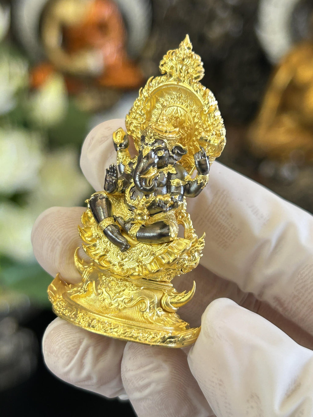 ✨ The Sovereign Successor: Ganesha "Suk Samrit Nirun" Masterpiece – Shadow Bronze & Gold Leaf Edition for Eternal Prosperity & Mystery Wealth