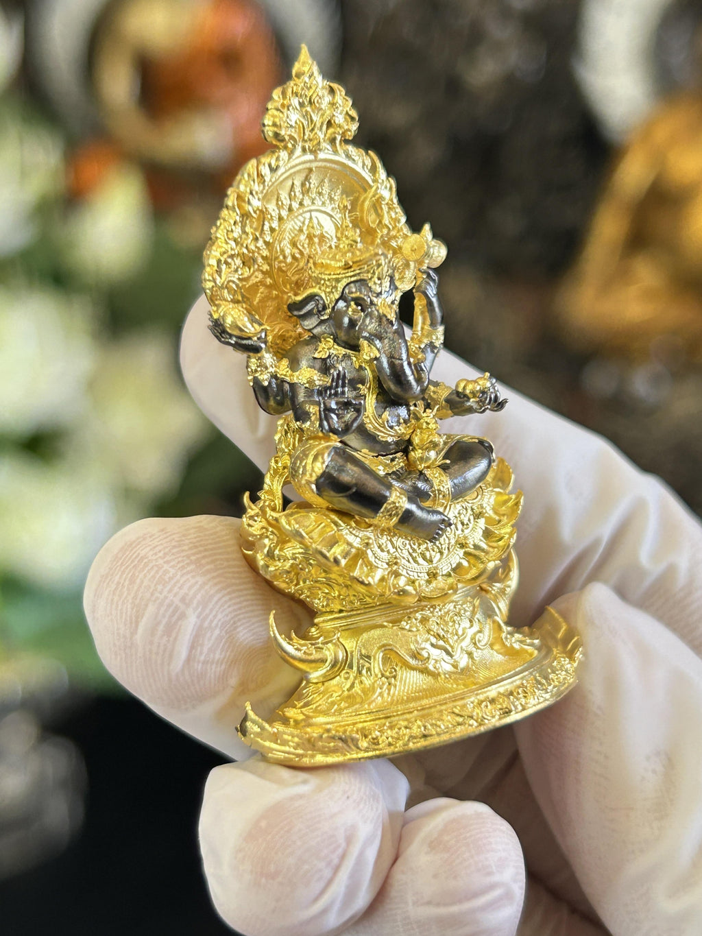 ✨ The Sovereign Successor: Ganesha "Suk Samrit Nirun" Masterpiece – Shadow Bronze & Gold Leaf Edition for Eternal Prosperity & Mystery Wealth