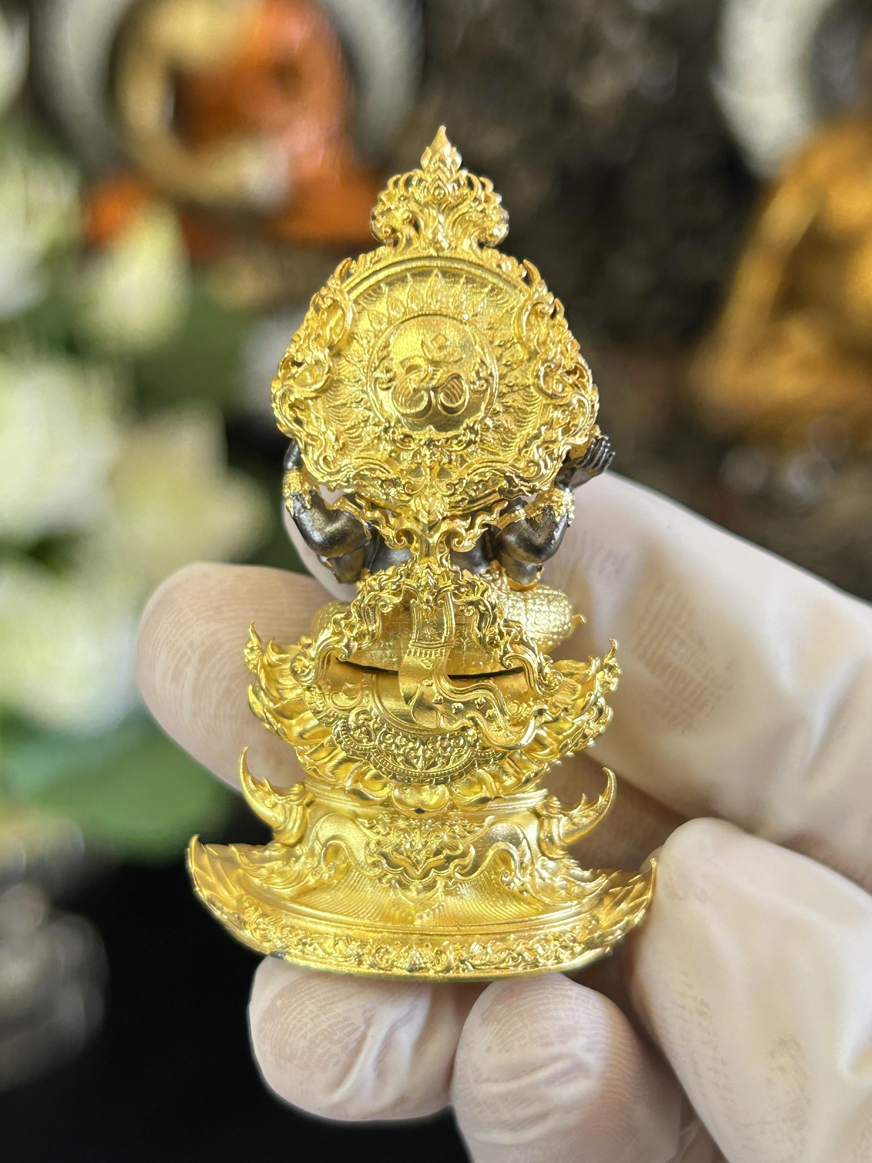 ✨ The Sovereign Successor: Ganesha "Suk Samrit Nirun" Masterpiece – Shadow Bronze & Gold Leaf Edition for Eternal Prosperity & Mystery Wealth