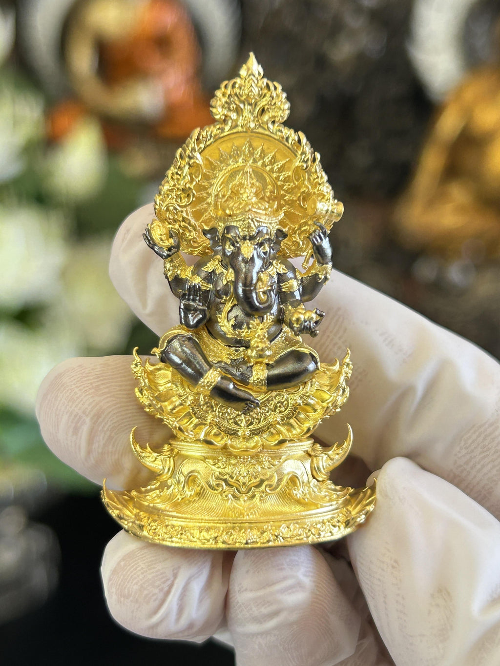 ✨ The Sovereign Successor: Ganesha "Suk Samrit Nirun" Masterpiece – Shadow Bronze & Gold Leaf Edition for Eternal Prosperity & Mystery Wealth