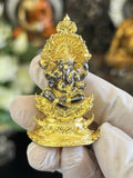 ✨ The Sovereign Successor: Ganesha "Suk Samrit Nirun" Masterpiece – Shadow Bronze & Gold Leaf Edition for Eternal Prosperity & Mystery Wealth