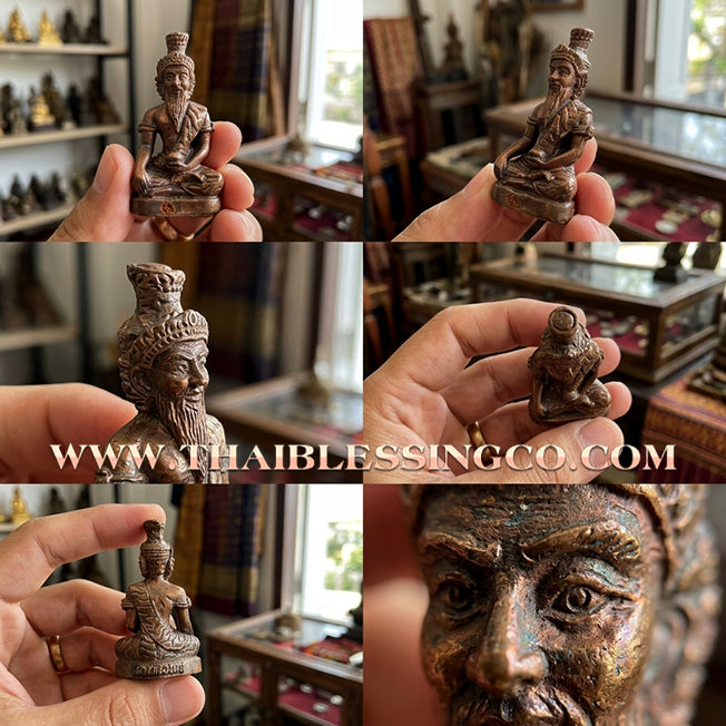 ✨ 🧘‍♂️ The Sovereign of Ancient Wisdom: Sacred Bronze 'Ruesi Narot' (The Grandmaster Hermit) by Luang Phor Saman (2015 Edition) – The Ultimate Talisman for Divine Knowledge, Spiritual Authority, and Total Prosperity 🧘‍♂️ ✨