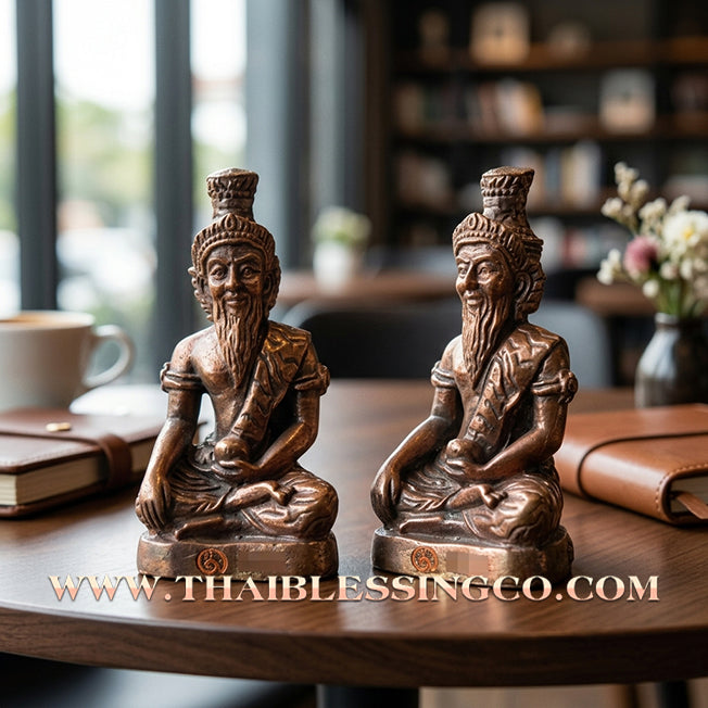✨ 🧘‍♂️ The Sovereign of Ancient Wisdom: Sacred Bronze 'Ruesi Narot' (The Grandmaster Hermit) by Luang Phor Saman (2015 Edition) – The Ultimate Talisman for Divine Knowledge, Spiritual Authority, and Total Prosperity 🧘‍♂️ ✨
