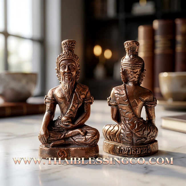 ✨ 🧘‍♂️ The Sovereign of Ancient Wisdom: Sacred Bronze 'Ruesi Narot' (The Grandmaster Hermit) by Luang Phor Saman (2015 Edition) – The Ultimate Talisman for Divine Knowledge, Spiritual Authority, and Total Prosperity 🧘‍♂️ ✨