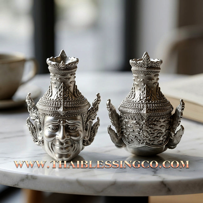 ✨ 🧘‍♂️ The Sovereign of Destiny: Sacred Silver-Plated Copper 'Ruesi Narot' (Open the Path to Riches Edition) by Luang Phor Glom (2020 Masterpiece) – The Ultimate Catalyst for Spiritual Authority, Wealth Manifestation, and Infinite Success 🧘‍♂️ ✨