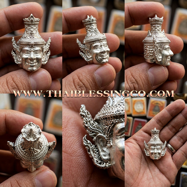 ✨ 🧘‍♂️ The Sovereign of Destiny: Sacred Silver-Plated Copper 'Ruesi Narot' (Open the Path to Riches Edition) by Luang Phor Glom (2020 Masterpiece) – The Ultimate Catalyst for Spiritual Authority, Wealth Manifestation, and Infinite Success 🧘‍♂️ ✨