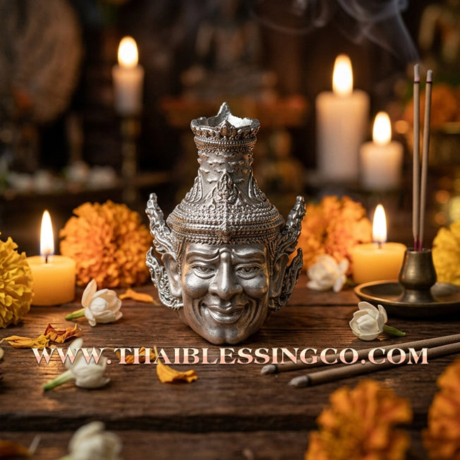 ✨ 🧘‍♂️ The Sovereign of Destiny: Sacred Silver-Plated Copper 'Ruesi Narot' (Open the Path to Riches Edition) by Luang Phor Glom (2020 Masterpiece) – The Ultimate Catalyst for Spiritual Authority, Wealth Manifestation, and Infinite Success 🧘‍♂️ ✨