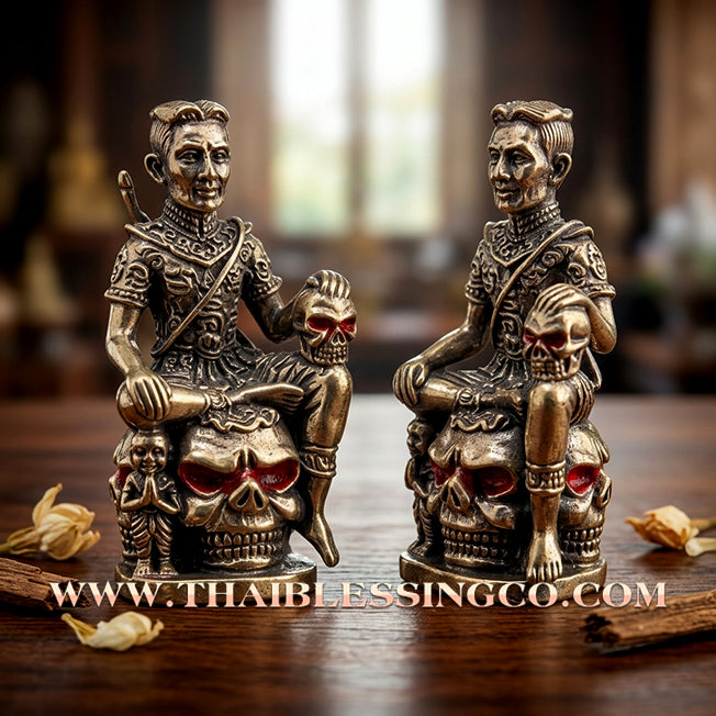 ✨ 💎 The Sovereign of Lunar Radiance: Khun Phaen "Chom Phrai" by Arjan Kongsak Mon Lanna (2017) – Silver Plus Edition & Supreme Spectral Charisma ✨ 💎