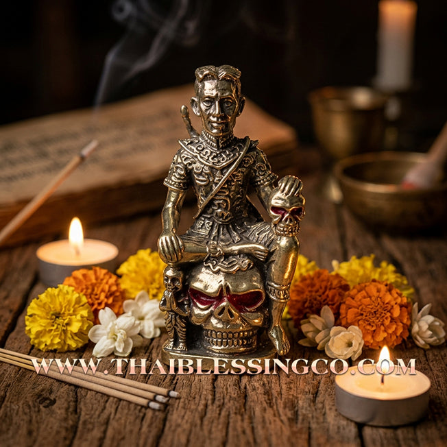 ✨ 💎 The Sovereign of Lunar Radiance: Khun Phaen "Chom Phrai" by Arjan Kongsak Mon Lanna (2017) – Silver Plus Edition & Supreme Spectral Charisma ✨ 💎
