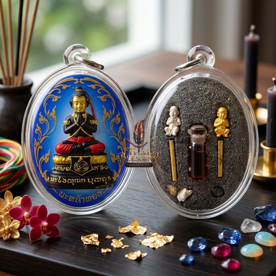 ✨ [The Sovereign of Supreme Golden-Face Locket Alchemy, Khru Ba Subin Master Talismanic Mastery & Unshakable Wealth-Commerce Sovereignty: Lock Ket Kuman Na Na Thong (Locket Edition)