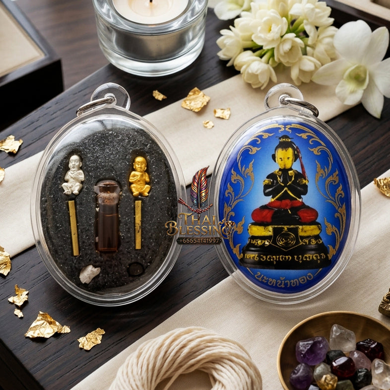 ✨ [The Sovereign of Supreme Golden-Face Locket Alchemy, Khru Ba Subin Master Talismanic Mastery & Unshakable Wealth-Commerce Sovereignty: Lock Ket Kuman Na Na Thong (Locket Edition)