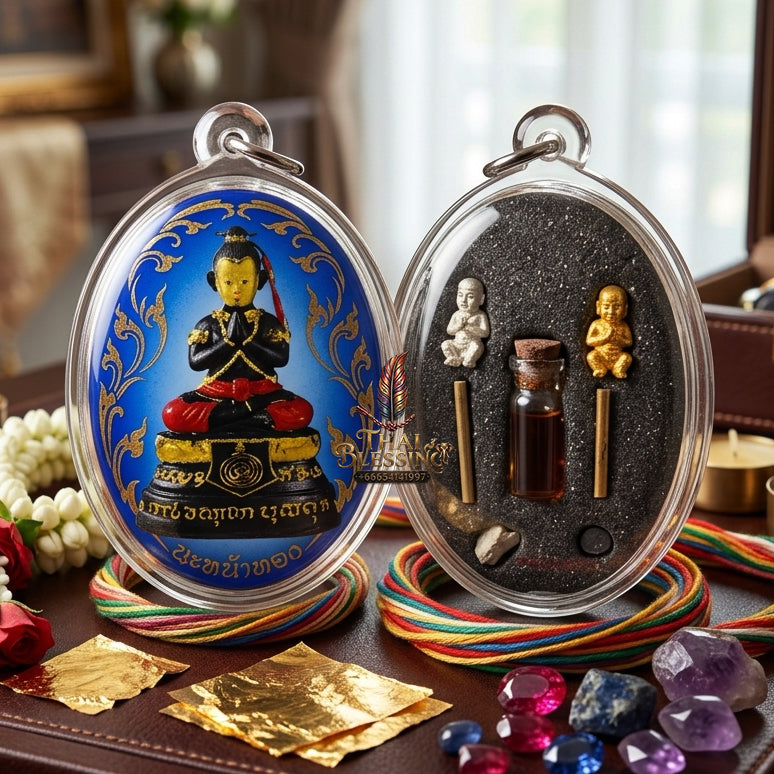 ✨ [The Sovereign of Supreme Golden-Face Locket Alchemy, Khru Ba Subin Master Talismanic Mastery & Unshakable Wealth-Commerce Sovereignty: Lock Ket Kuman Na Na Thong (Locket Edition)