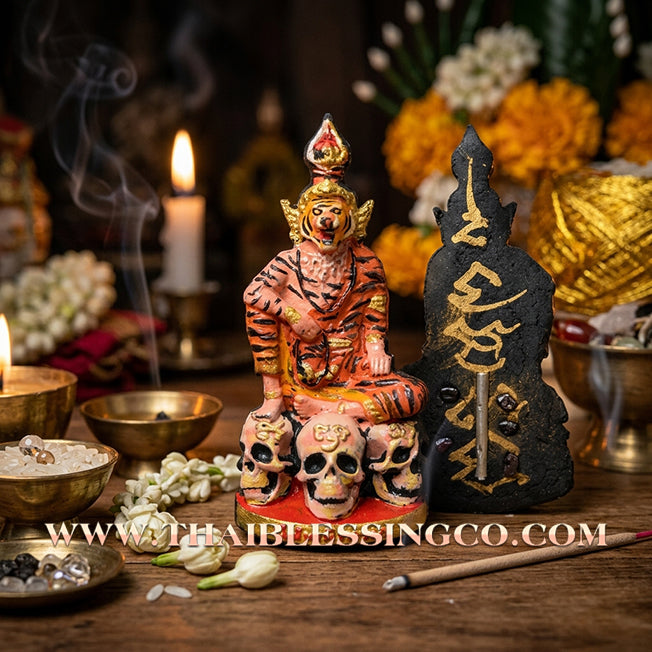 ✨ 🐯 The Sovereign of the Spirit Realm: Sacred Hand-Painted 'Pu Chao Saming Prai' by Kruba Waew (2024 Edition) – The Ultimate Masterpiece for Supreme Protection, Hypnotic Charisma, and Unstoppable Prosperity 🐯 ✨