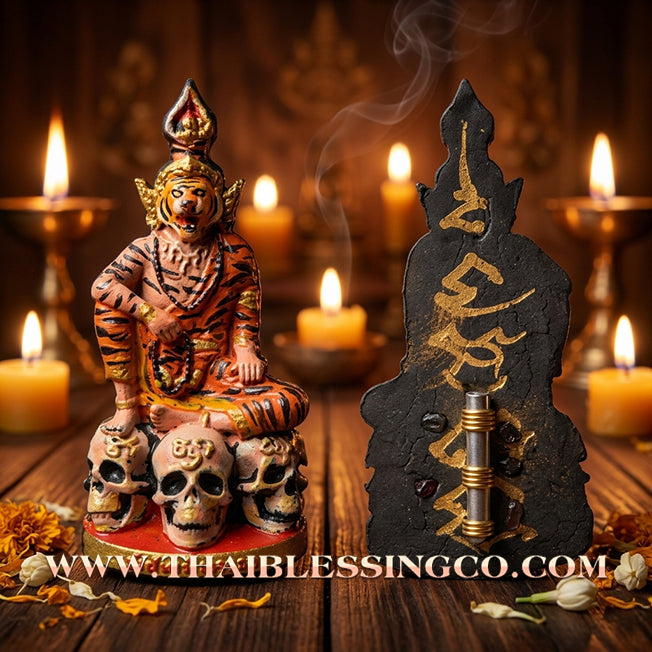 ✨ 🐯 The Sovereign of the Spirit Realm: Sacred Hand-Painted 'Pu Chao Saming Prai' by Kruba Waew (2024 Edition) – The Ultimate Masterpiece for Supreme Protection, Hypnotic Charisma, and Unstoppable Prosperity 🐯 ✨