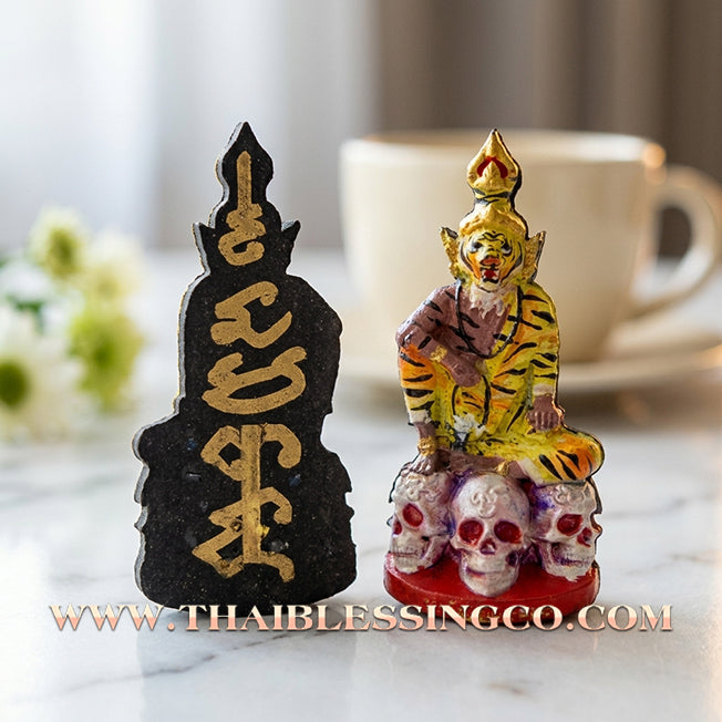 ✨ 🐯 The Sovereign of the Spirit Realm: Sacred Hand-Painted 'Pu Chao Saming Prai' by Kruba Waew (2024 Edition) – The Ultimate Masterpiece for Supreme Protection, Hypnotic Charisma, and Unstoppable Prosperity 🐯 ✨