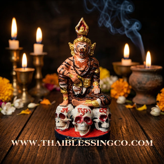 ✨ 🐯 The Sovereign of the Spirit Realm: Sacred Hand-Painted 'Pu Chao Saming Prai' by Kruba Waew (2024 Edition) – The Ultimate Masterpiece for Supreme Protection, Hypnotic Charisma, and Unstoppable Prosperity 🐯 ✨