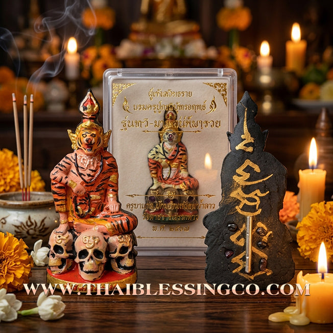 ✨ 🐯 The Sovereign of the Spirit Realm: Sacred Hand-Painted 'Pu Chao Saming Prai' by Kruba Waew (2024 Edition) – The Ultimate Masterpiece for Supreme Protection, Hypnotic Charisma, and Unstoppable Prosperity 🐯 ✨