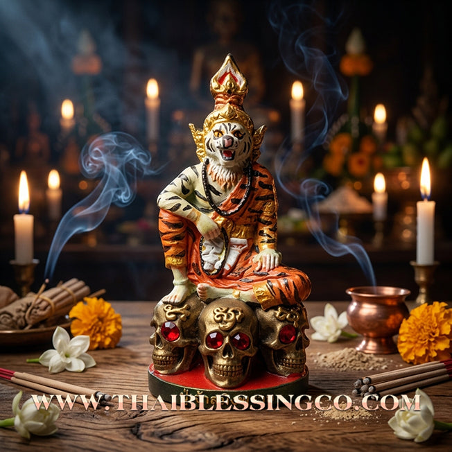 ✨ 🐯 The Sovereign of the Spirit Realm: Sacred Hand-Painted 'Pu Chao Saming Prai' by Kruba Waew (2024 Edition) – The Ultimate Masterpiece for Supreme Protection, Hypnotic Charisma, and Unstoppable Prosperity 🐯 ✨