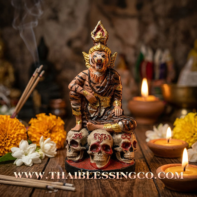 ✨ 🐯 The Sovereign of the Spirit Realm: Sacred Hand-Painted 'Pu Chao Saming Prai' by Kruba Waew (2024 Edition) – The Ultimate Masterpiece for Supreme Protection, Hypnotic Charisma, and Unstoppable Prosperity 🐯 ✨