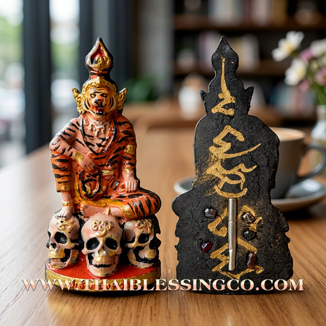 ✨ 🐯 The Sovereign of the Spirit Realm: Sacred Hand-Painted 'Pu Chao Saming Prai' by Kruba Waew (2024 Edition) – The Ultimate Masterpiece for Supreme Protection, Hypnotic Charisma, and Unstoppable Prosperity 🐯 ✨