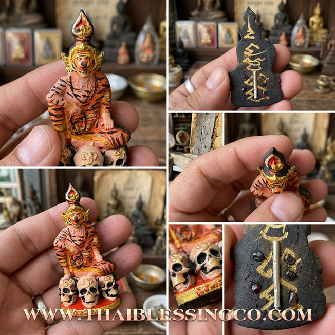 ✨ 🐯 The Sovereign of the Spirit Realm: Sacred Hand-Painted 'Pu Chao Saming Prai' by Kruba Waew (2024 Edition) – The Ultimate Masterpiece for Supreme Protection, Hypnotic Charisma, and Unstoppable Prosperity 🐯 ✨