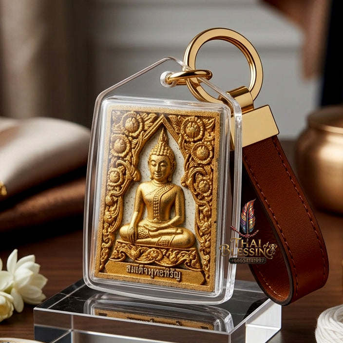 ✨ [The Supreme Beacon of Fortune & Prosperity] Sacred Phra Somdej "Phut Hiran" (Golden Buddha) – Master-Blessed by Kruba Subin Sumetho (2012 "Forest Garden Creation" - Wai Kru Edition)