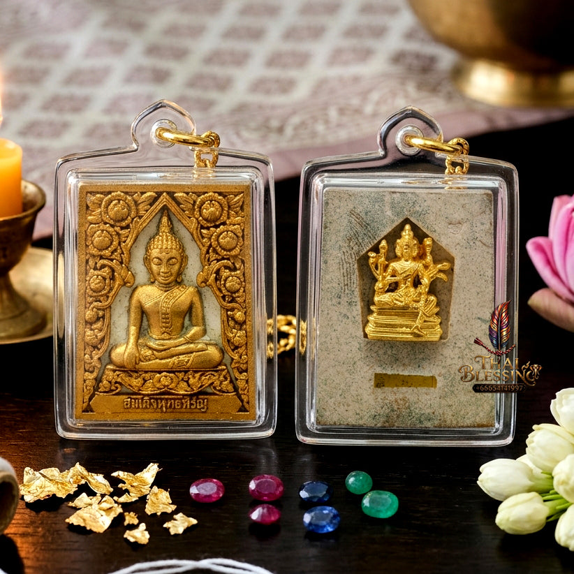 ✨ [The Supreme Beacon of Fortune & Prosperity] Sacred Phra Somdej "Phut Hiran" (Golden Buddha) – Master-Blessed by Kruba Subin Sumetho (2012 "Forest Garden Creation" - Wai Kru Edition)