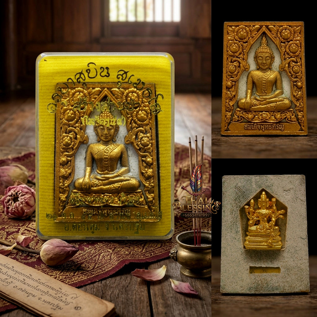 ✨ [The Supreme Beacon of Fortune & Prosperity] Sacred Phra Somdej "Phut Hiran" (Golden Buddha) – Master-Blessed by Kruba Subin Sumetho (2012 "Forest Garden Creation" - Wai Kru Edition)