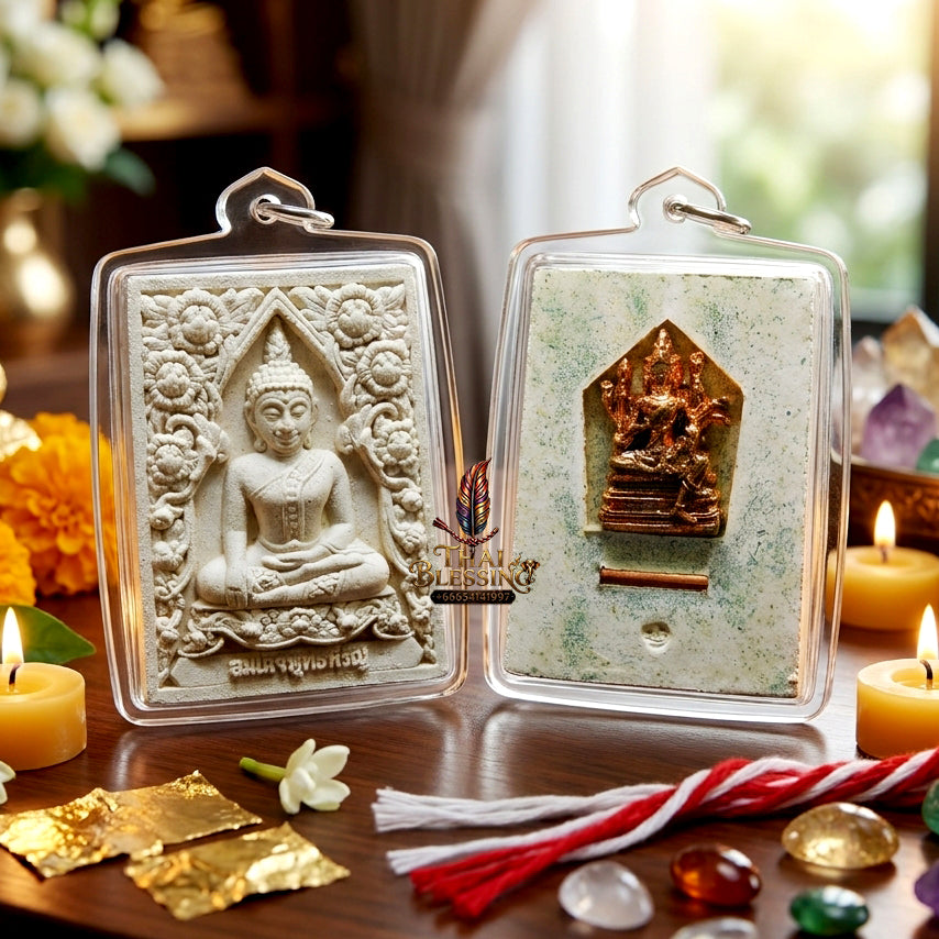 ✨ [The Supreme Beacon of Fortune & Prosperity] Sacred Phra Somdej "Phut Hiran" (Golden Buddha) – Master-Blessed by Kruba Subin Sumetho (2012 "Forest Garden Creation" - Wai Kru Edition)