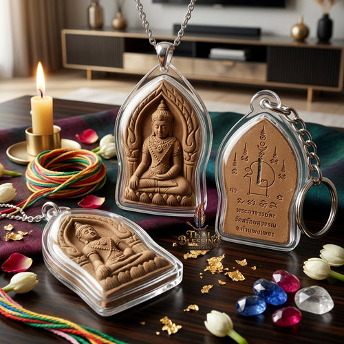 ✨ [The Supreme Commander of Authority & Victory] Sacred "Phra Yod Khun Phon" (The Great General Buddha) – Blessed Holy Turmeric (Khamin Sek) – Master-Blessed by Phra Ajarn La, Wat Soi Suwan