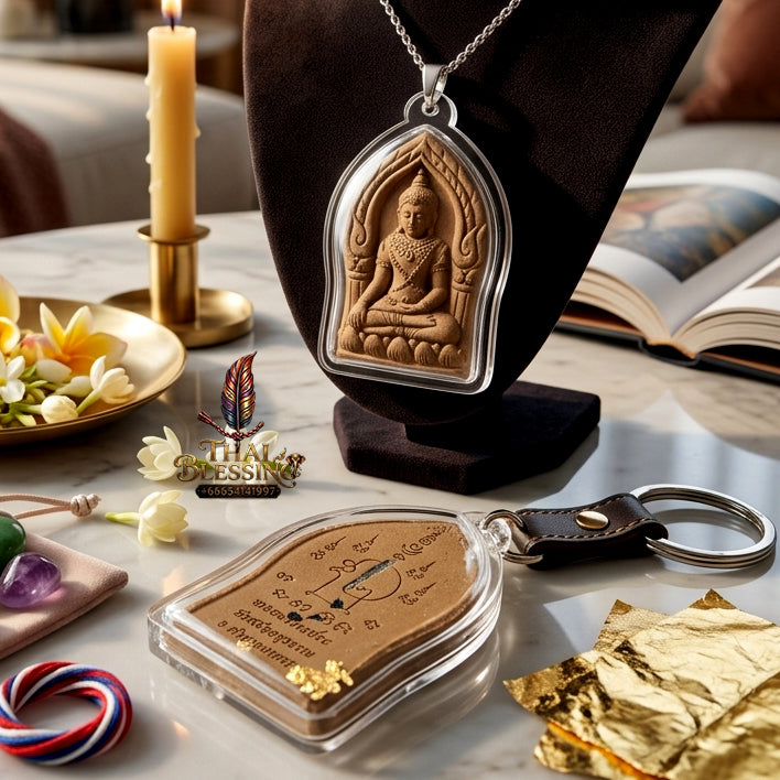 ✨ [The Supreme Commander of Authority & Victory] Sacred "Phra Yod Khun Phon" (The Great General Buddha) – Blessed Holy Turmeric (Khamin Sek) – Master-Blessed by Phra Ajarn La, Wat Soi Suwan