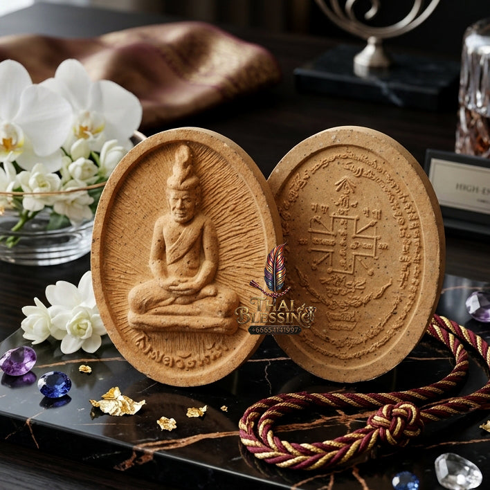 ✨ [The Supreme Guardian of Fate & Wisdom] Sacred "Rue Si Solot Wang Na" (Solot Royal Palace Hermit) – "Buchakru" (Master Worship) Edition (2010) – Blessed by the Solot Wang Na Lineage