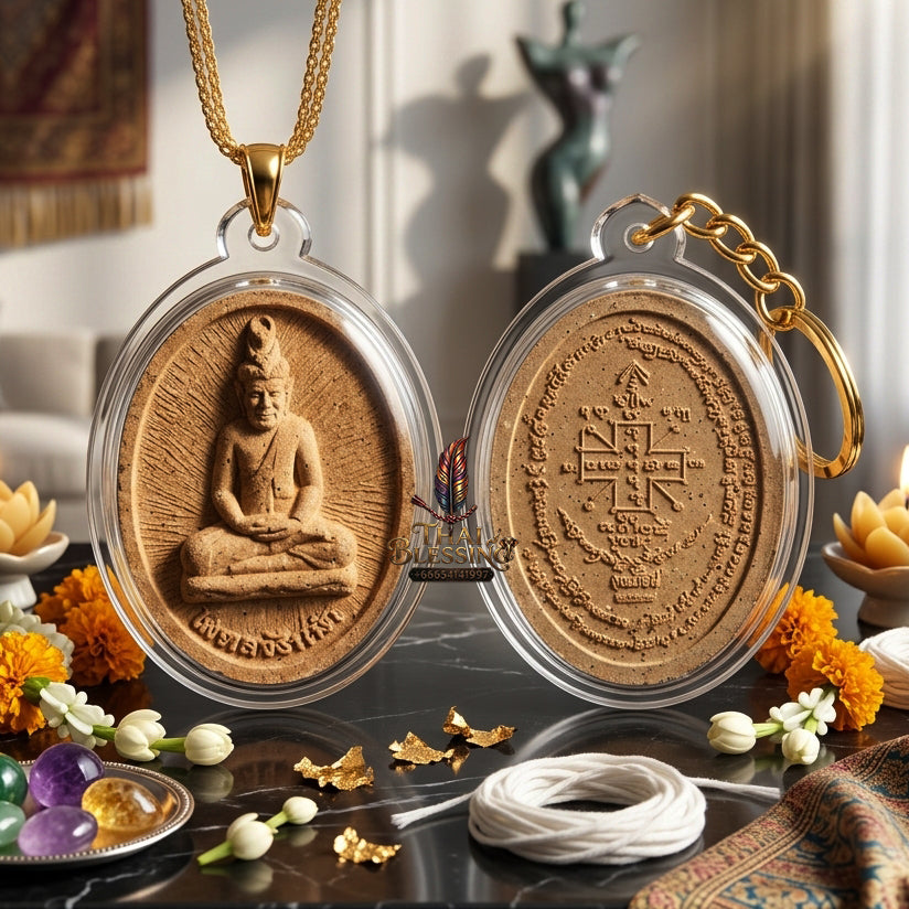 ✨ [The Supreme Guardian of Fate & Wisdom] Sacred "Rue Si Solot Wang Na" (Solot Royal Palace Hermit) – "Buchakru" (Master Worship) Edition (2010) – Blessed by the Solot Wang Na Lineage