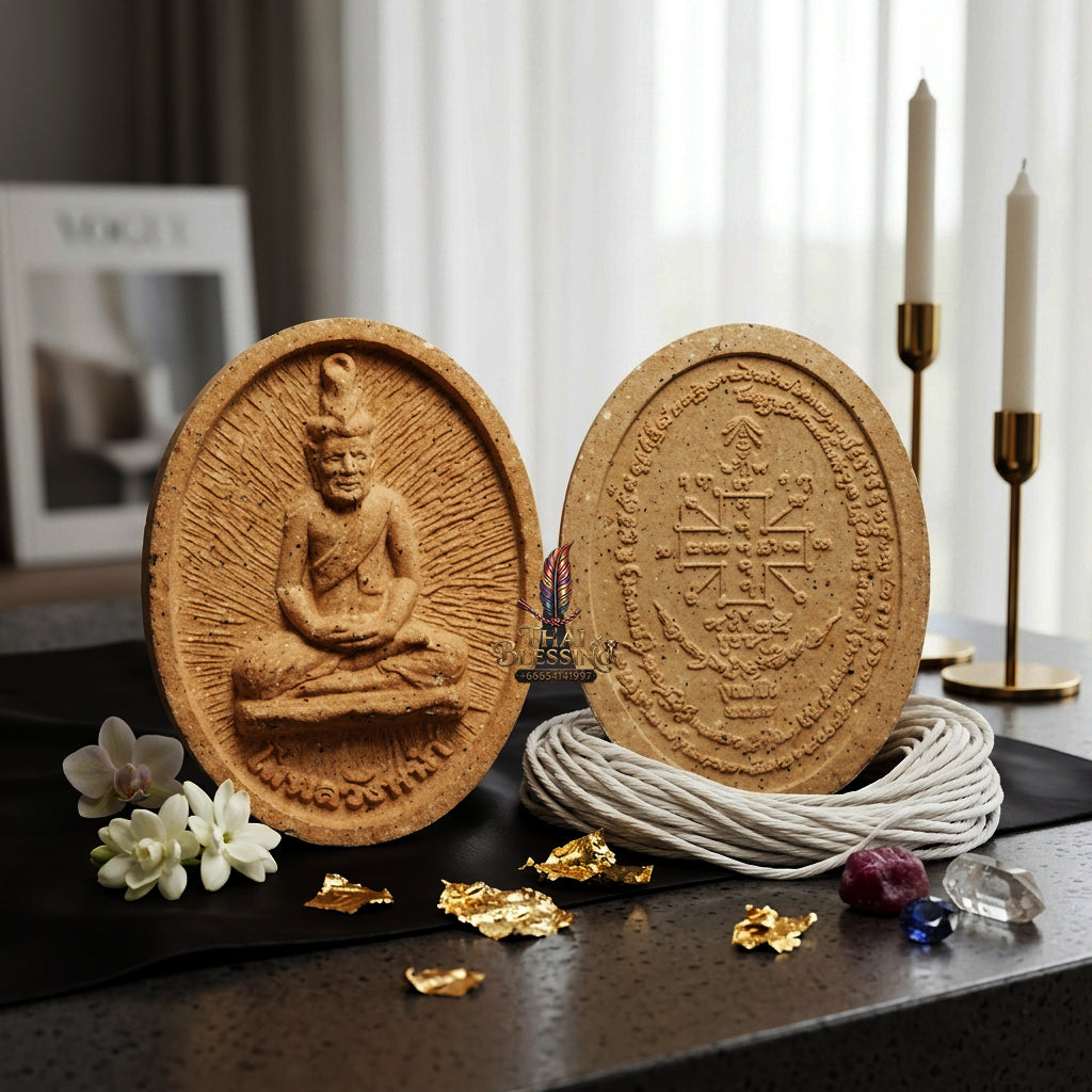 ✨ [The Supreme Guardian of Fate & Wisdom] Sacred "Rue Si Solot Wang Na" (Solot Royal Palace Hermit) – "Buchakru" (Master Worship) Edition (2010) – Blessed by the Solot Wang Na Lineage