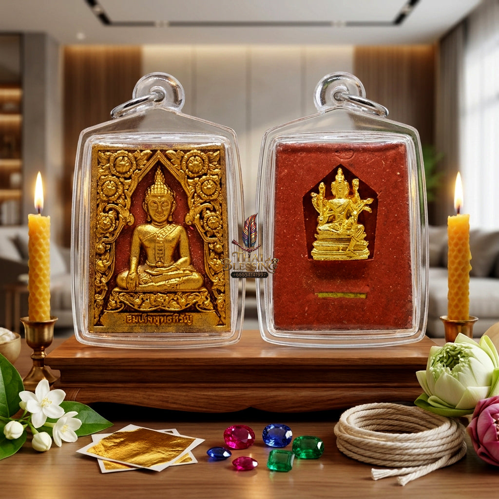 ✨ [The Supreme Magnet for Fortune & Unrivaled Attraction] Sacred Phra Somdej "Phut Hiran" (Golden Buddha) – Rare "Kai Daeng Herb" Edition – Master-Blessed by Kruba Subin Sumetho (2012 "Forest Garden Creation" - Wai Kru Edition)